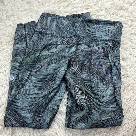 Lululemon Fast and Free Tight 25" Non-Reflective Nulux Dimensional Icing Blue - Picture 5 of 7